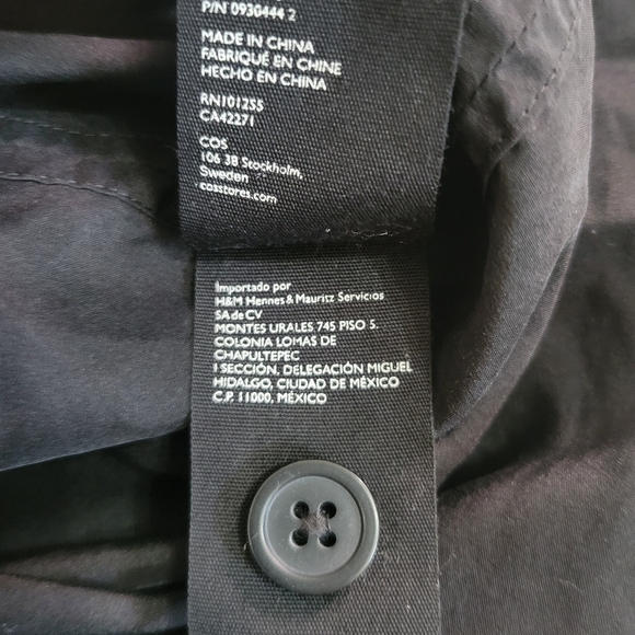 Black COS blouse Tunic Style Size 14 100% Silk - Picture 12 of 12